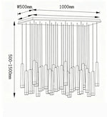 suspension lumineuse bois naturel moderne 12 têtes 90v 260v minimaliste