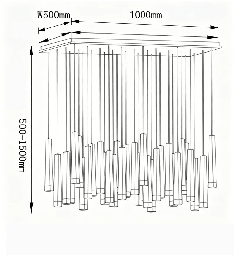 suspension lumineuse bois naturel moderne 12 têtes 90v 260v minimaliste