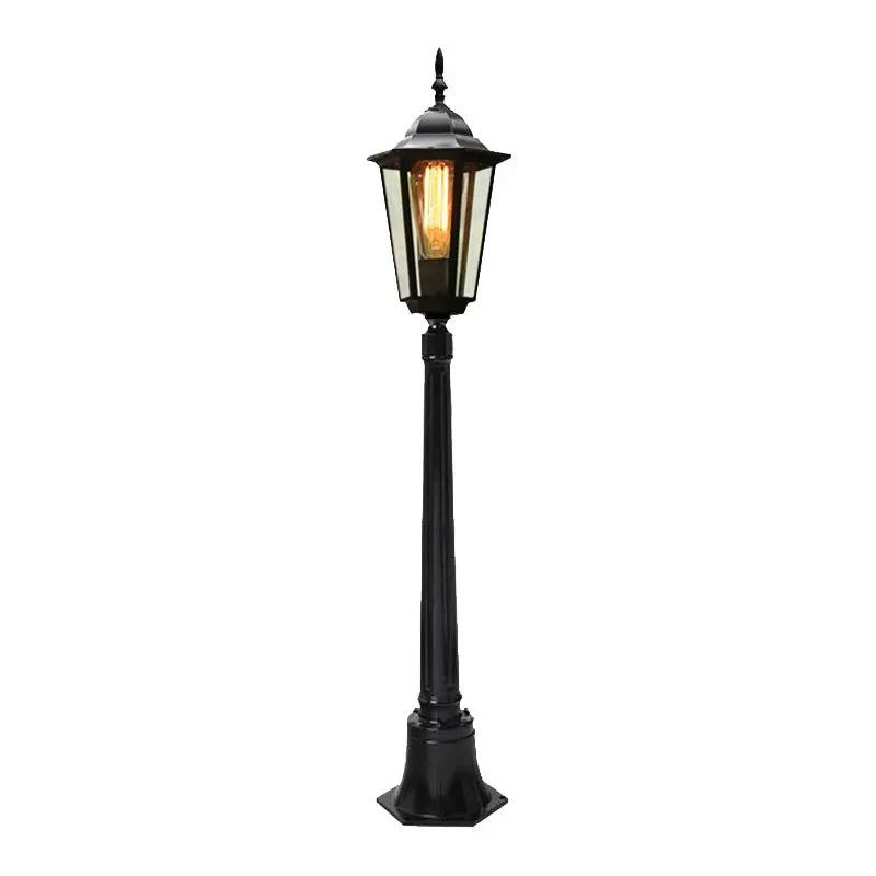 lampe jardin led noir doré transparent ip65 extérieure classique vintage métal