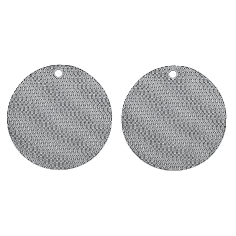 tapis table silicone gris rose bleu moderne réseau hexagonal cuisine protection comptoir 17.5cm