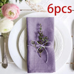 serviettes blancs minimaliste texture rugueuse ensemble 6pcs 12pcs 24pcs restaurant mariage