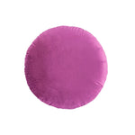 taies d'oreillers rondes velours couleurs unies moderne décoratives intérieur blanc bleu marine jaune rose
