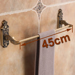porte serviettes doré porte papier savon porte manteau ensemble salle bain finition antique bronze