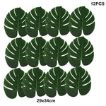 feuilles artificielles vert doré feuilles tropicales moderne extérieur décoration anniversaire mariage baby shower piquet