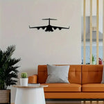 décoration murale avion métal noir silhouette minimalisteintérieur cuisine fixationsans éléments 30cm 10cm