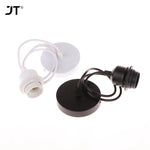 supports lampe suspendus adhésifs blancs noirs modernes câbles ampoule e27 rondes lisses