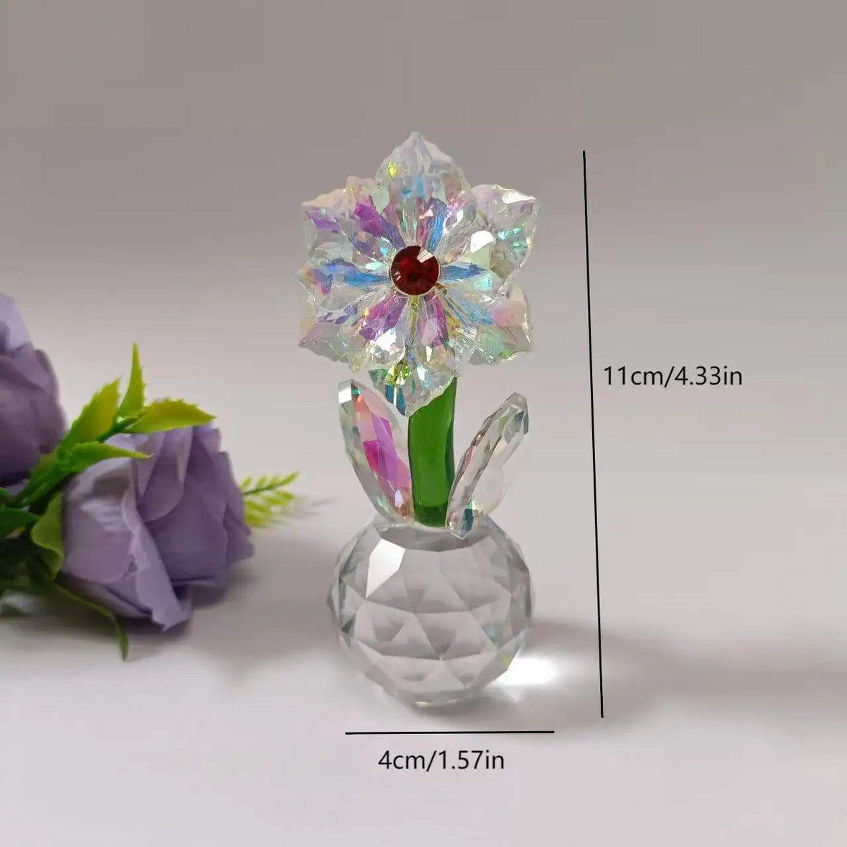 bouquet fleurs artificielles verre plastique moderne rouge blanc vert bleu violet