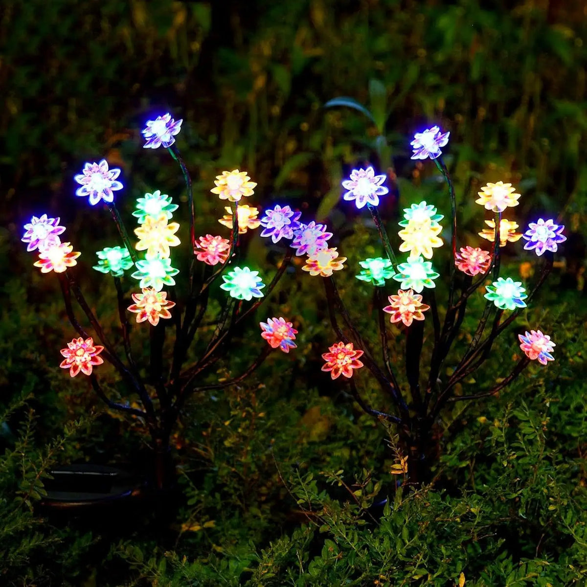 lumières solaires fleuries modernes décoratives extérieures multicolores autoinstallables led ip44 pvcRGBOptiques