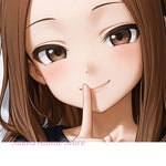 housse coussin imprimée double face polyester coton motif figurine anime cheveux lisses yeux grands