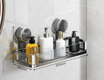 étagère salle bain moderne noir brillante adhésive minimaliste rangement pot crème pompe savon lotion