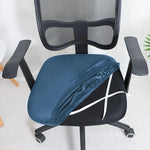 housse chaise bleu marine velours polyester élastiques moderne confortable fixations inclusées bleu marine opaques