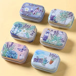 boîtes métalliques rétro couleurs vives illustrations desserts fruits vintage rangement portable respectueux environnement