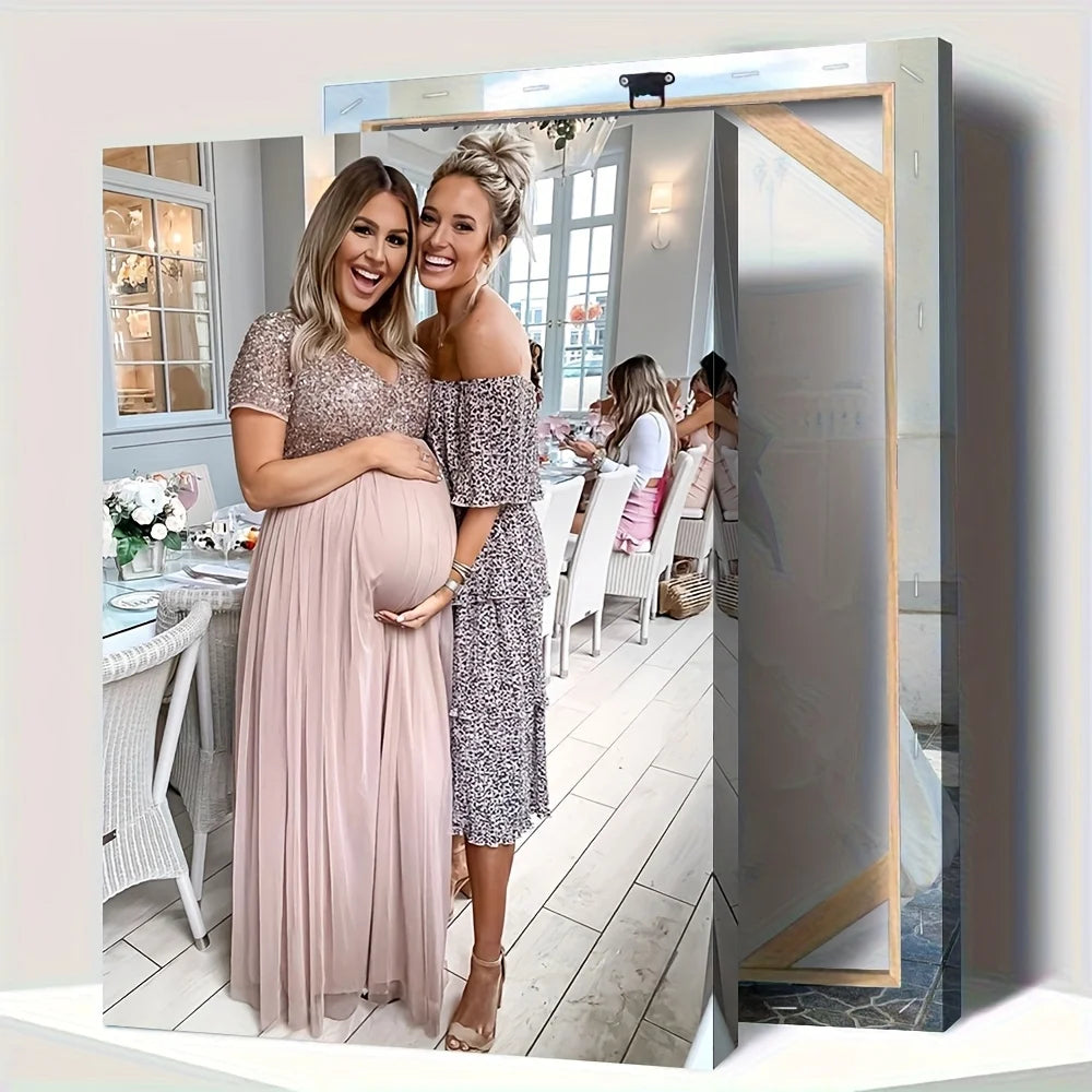 toile d'art moderne élégante robe soirée motif floral rose clair gris blanc cadre mural