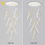 Suspension lumineuse contemporaine minimaliste noir blanc led 108w adjustable 350cm