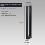 Lampe solaire moderne alliage d'aluminium led ip65 étanche noir minimaliste jardinextérieur