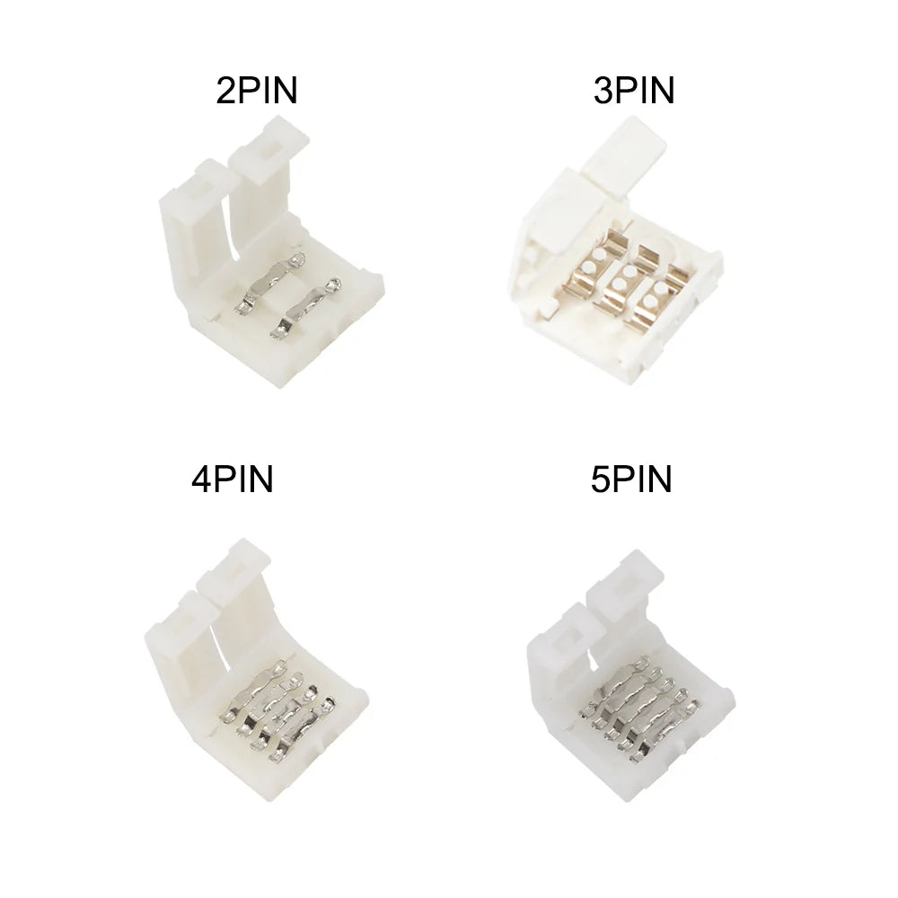 Connecteur LED 3 broches forme T pour bande 10mm