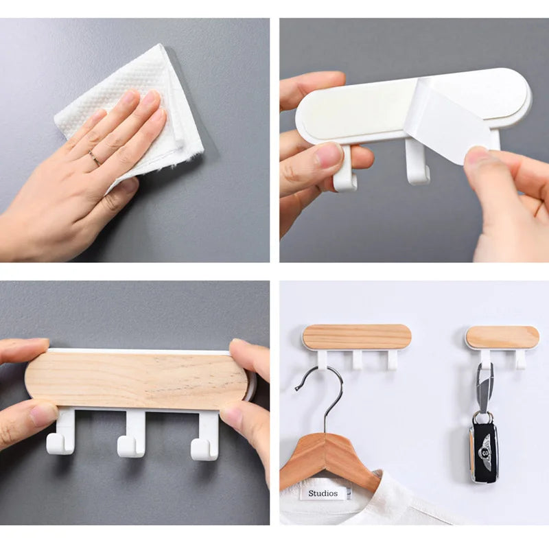porte sacs bouteilles adhésifs vert noir blanc moderne minimaliste chambre cuisine salle bains
