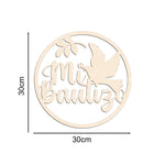 décoration murale bois mi bautizo oiseau feuilles christening party supplies baby baptism gift artisanal
