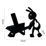 support rouleau papier toilette abeille moderne adhésif noir texture lisse minimaliste
