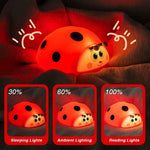 veilleuse led rgb coccinelle rouge enfantin batterie rechargeable tactilesleeping lights ambient reading