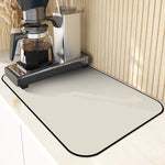 tapis cuisine absorbant moderne rectangle marron gris bleu uni rapide