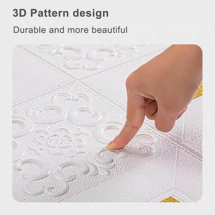 sticker mural 3d adhésif motif floral moderne jaune gris bleu clair rose marron blanc