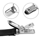 attaches draps clips élastiques réglables tissu texturé métal brillant noir blanc roseclair minimaliste fonctionnel