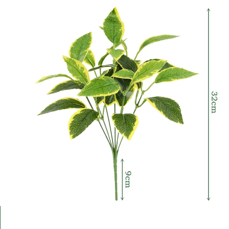 plante artificielle décorative feuilles colorées fleurs imprimées moderne intérieur maison jardin extérieur