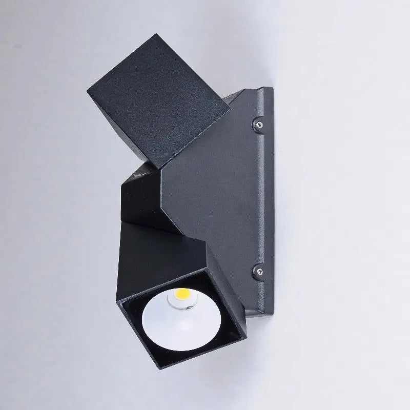 projecteurs led doubles têtes muriers étanches contemporains noirs mat ip65 hydrofuge