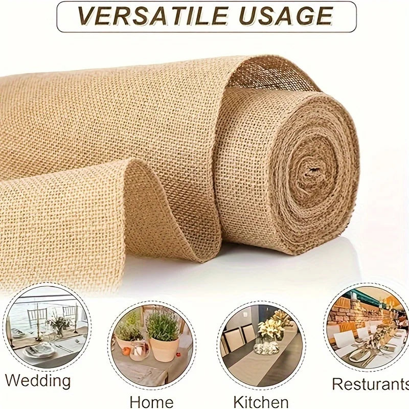 nappe table tissu texturé beige rustique saisonnalité noël halloween carnaval mariage rusticité farmhouse