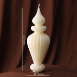 bougies aromathérapie blanches rayures architecturales classiques opaques İslam festival decoration