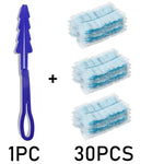 brosse poussière bleu clair douce moderne poignée 60 pièces remplacement 28cm longueur