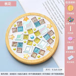 coasters mosaïque multicolores créatifs artisanal diy bambou transparents opaques