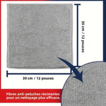 torchons microfibre couleurs mixtes rayures horizontales absorbants réutilisables nettoyage moderne utilitaire 30x30cm