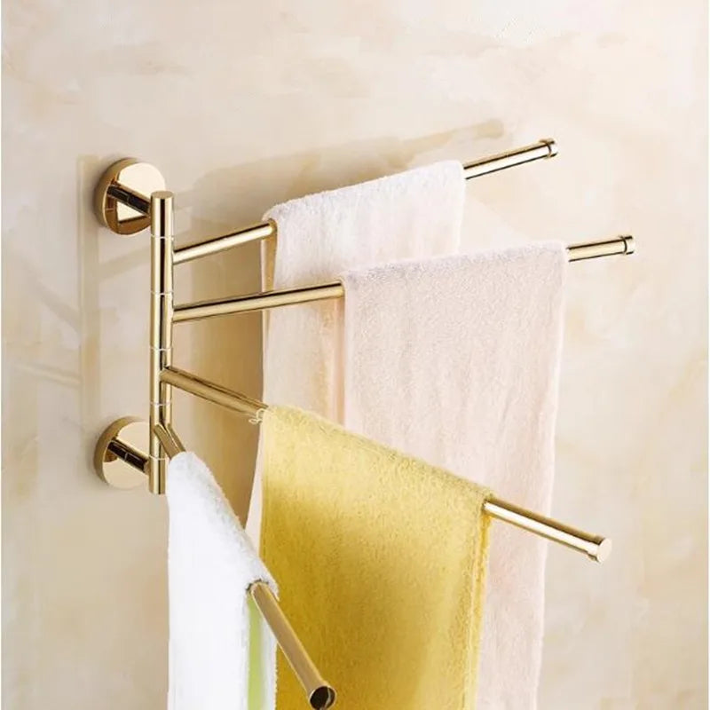 porte serviettes mural or quatre barres moderne serviettes bain multicolore fixations murales minimalistes