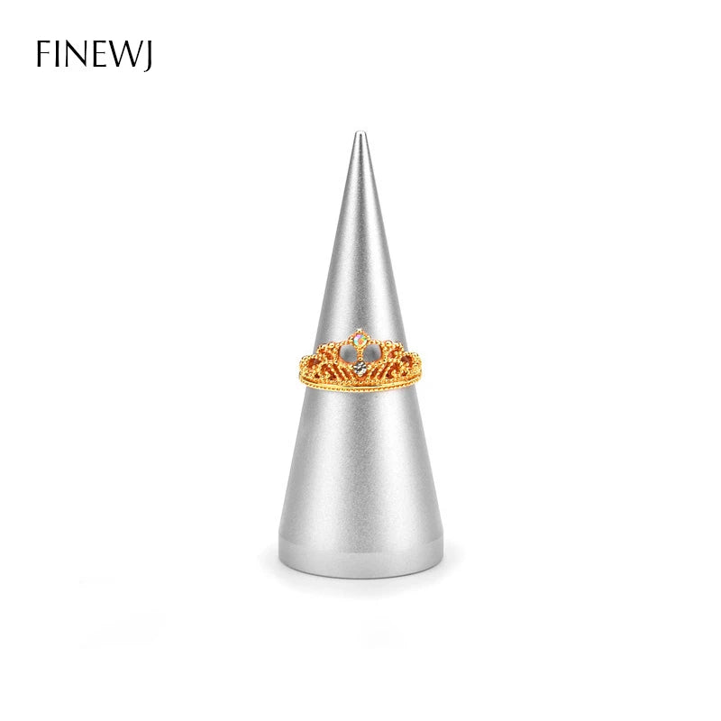 présentoir bijoux anneaux or noir argent métal moderne élégant support rangement durable conique fixe