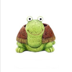 cache pot résine forme chien tortue lapin décoration table plantes animaux vert marron gris