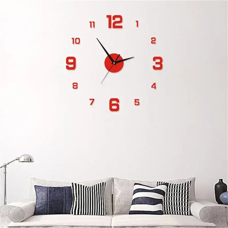 horloge murale luminose décollable chiffres brillants moderne minimalisteintérieur chambre salon