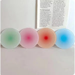 coasters acrylique couleur dégradée vert clair rose bleu moderne minimaliste maison