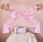 décoration murale nœud satin rose clair mariage anniversaire enfantin papillons festif