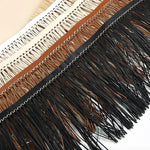 franges simili cuir noires blanches modernes vêtements textiles maison DIY decoration