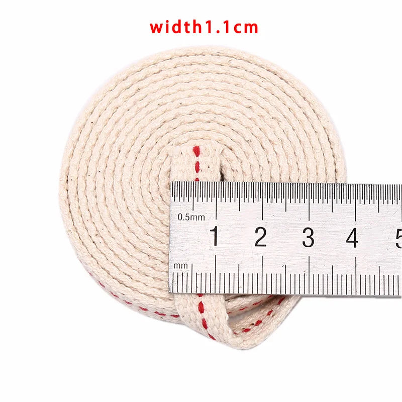 ruban tissé pointillé rouge beige clair textile longue mèche lampe huile mât lumière thuyền