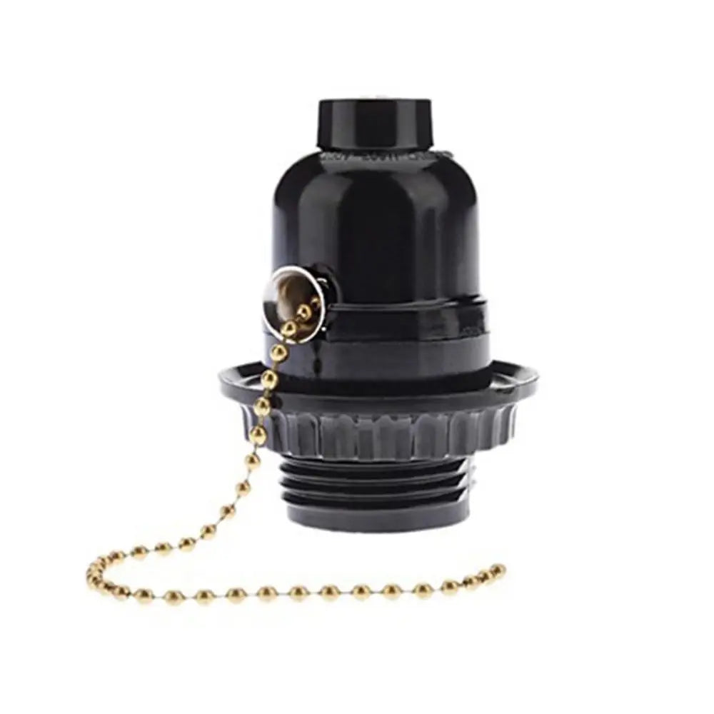 socle ampoule E27 noir dorés chaîne industrielle fixe lampe table mat opacité