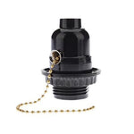 socle ampoule E27 noir dorés chaîne industrielle fixe lampe table mat opacité