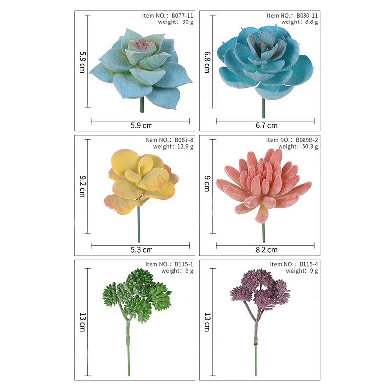 plantes succulentes artificielles décoratives modernes feuilles colorées intérieur extérieur exposé bricolage accessoire jardin réaliste