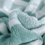 serviettes bain douces vert clair rayées absorption rapide coton polyester moderne