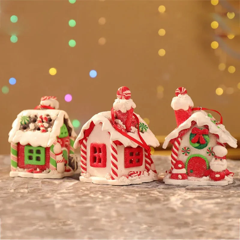 décoration noël miniatures maison leds flocons neige personnages motifs traditionnels festifs