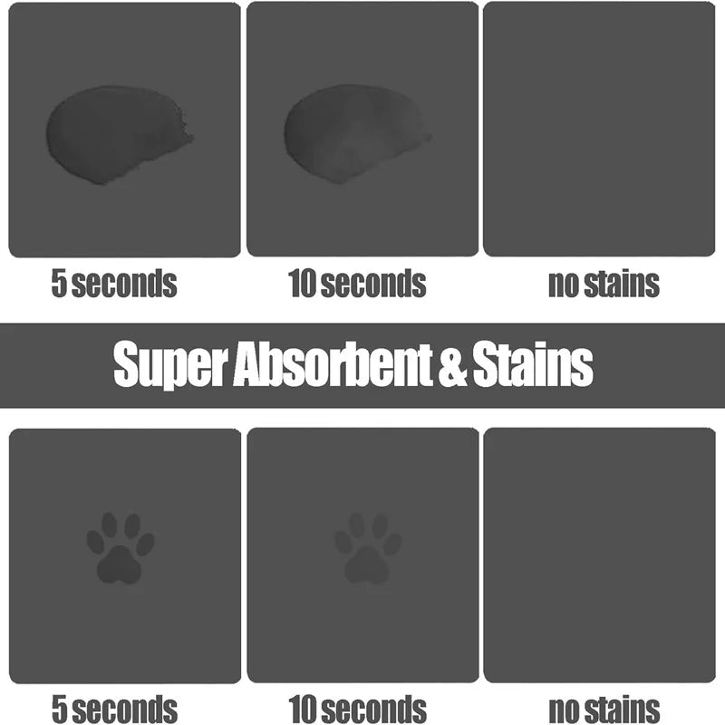 tapis imperméable rapide séchage moderne deux bols animaux compagnie chien endormi noir respectueux environnement