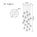 suspension lumineuse moderne transparent dorée fine élégante chaînes métalliques ampoules incluses
