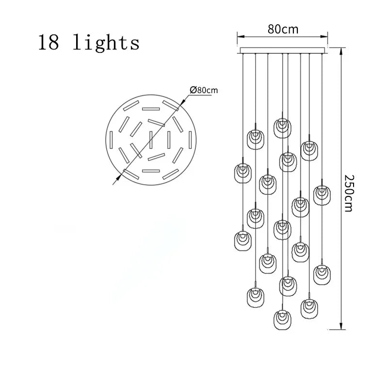 suspension lumineuse moderne transparent dorée fine élégante chaînes métalliques ampoules incluses